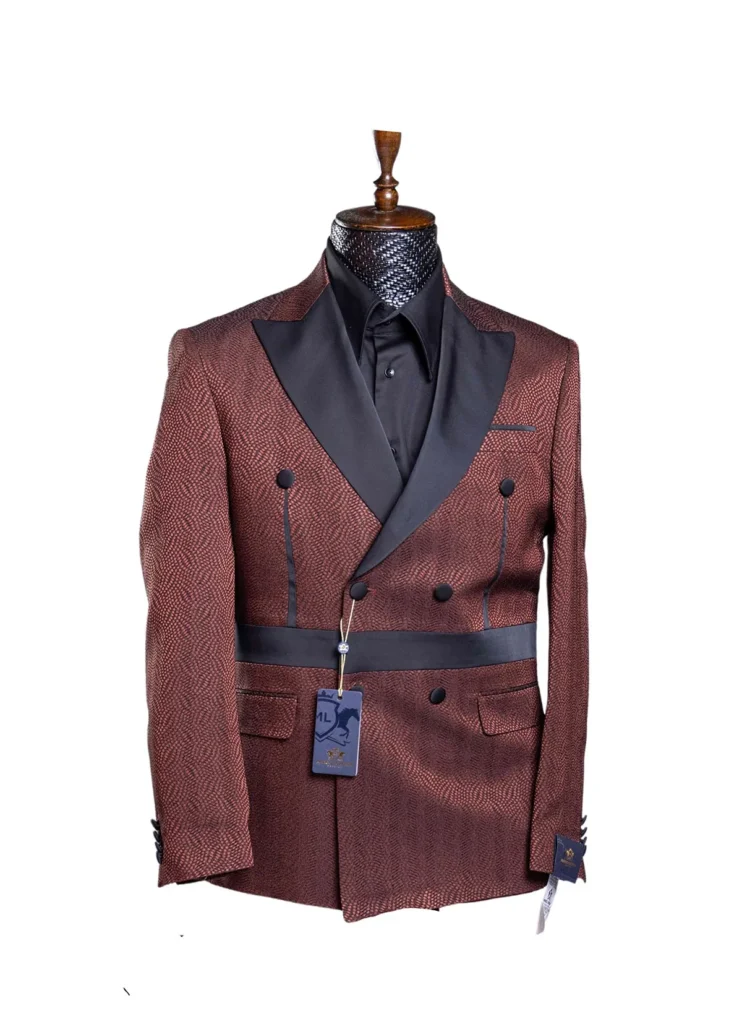 Marco Lorenzo Men's 2pc Slim Fit Double Breasted Suit Set